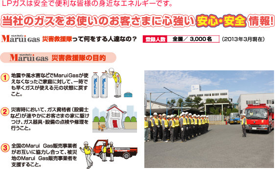 LPガスは安全で便利な皆様の身近なエネルギーです。